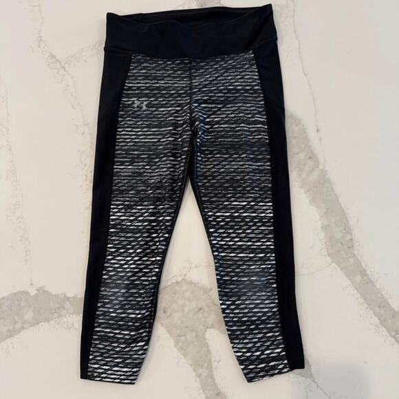Under Armour HeatGear No-Slip Waistband Activewear Capris Womens Medium Leggings - Picture 1 of 9